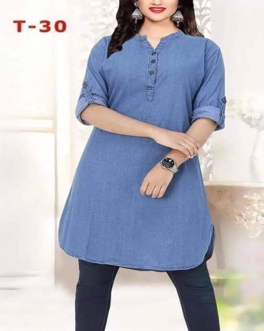 Denim Kurti One Piece