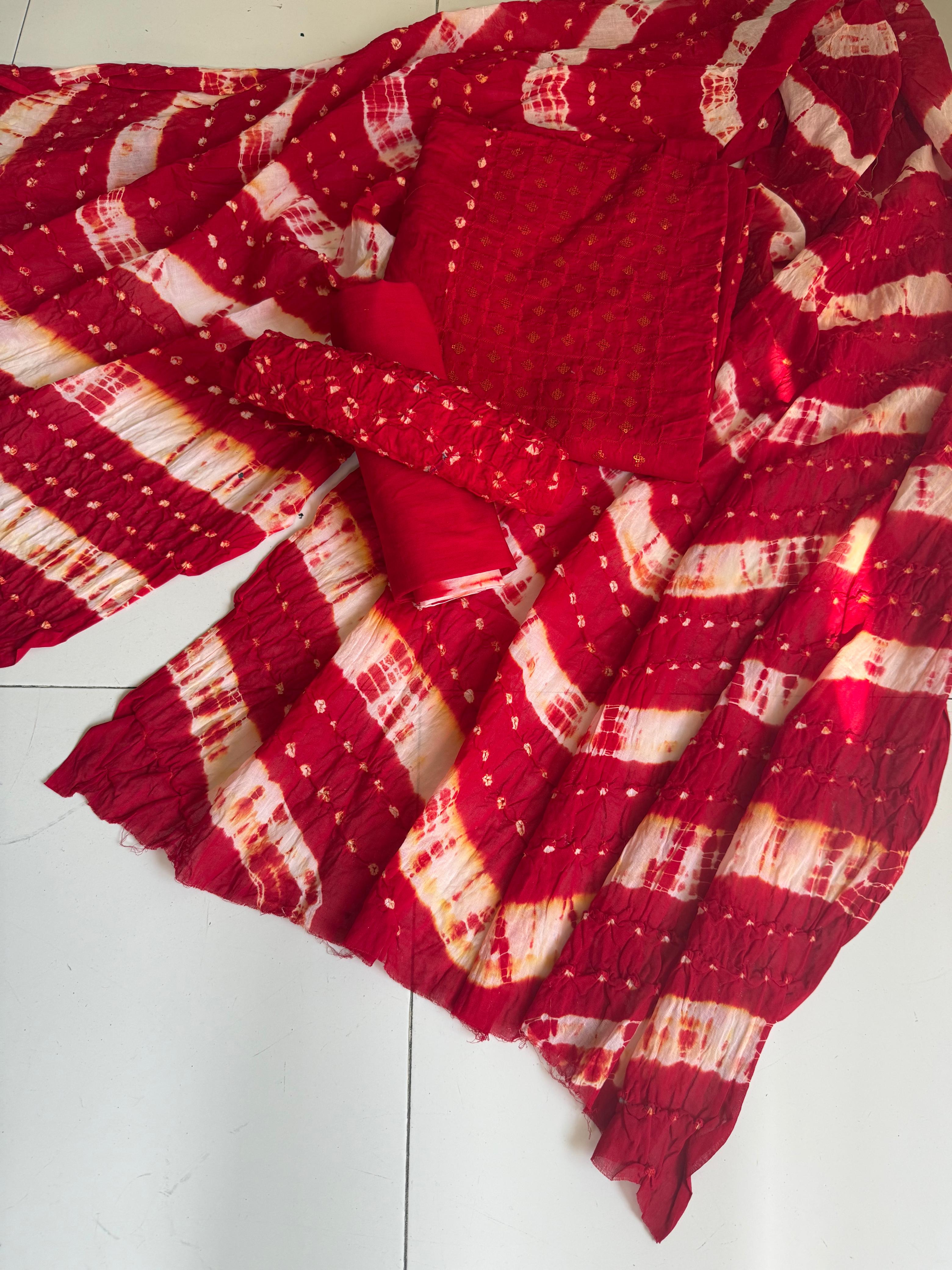 Batik Unstitch three piece